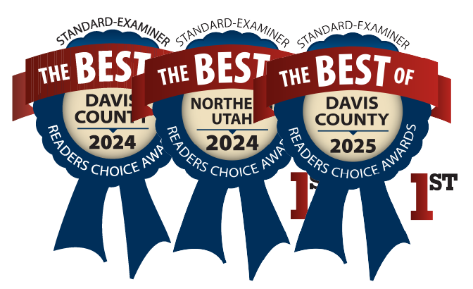Best of Davis County 2024, Best of Northern Utah 2024, Best of Davis County 2025 ribbons