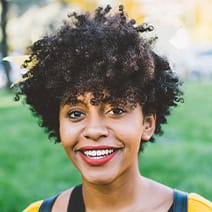 Woman smiling