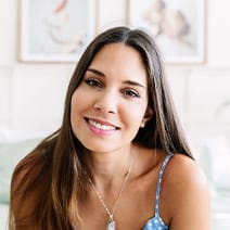 Woman smiling in room