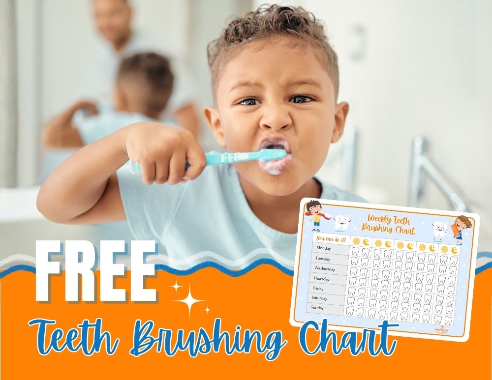 Free Printable Teeth Brushing Chart for Kids